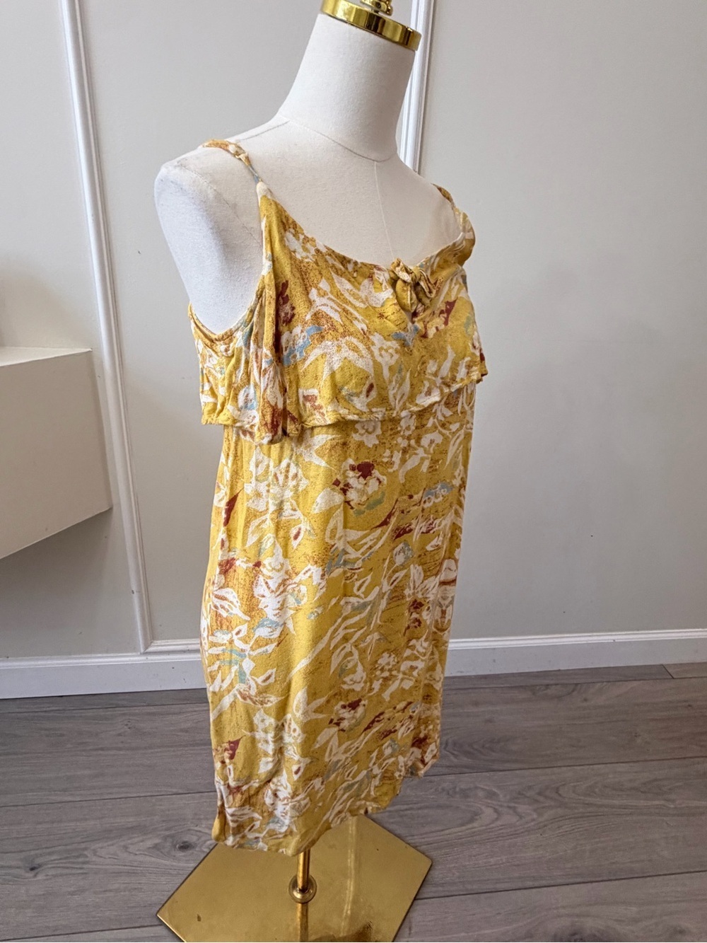 Roxy Yellow Floral Off-Shoulder Midi Dress - Picture 6 of 7
